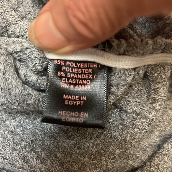 Maternity Love Grey Waffle Knit Top sz L - Picture 8 of 9